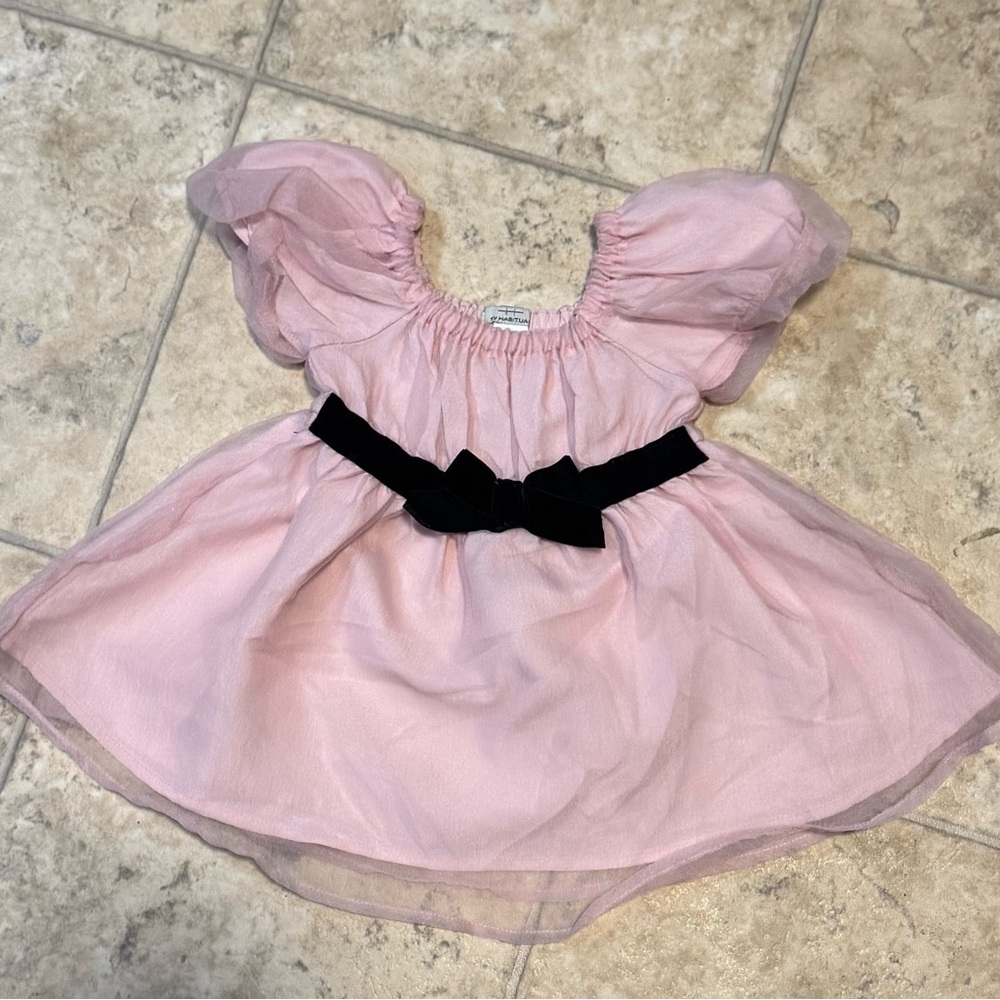 Habitual Pink Dress with Black Bow